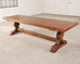 Country French Provincial Oak Farmhouse Trestle Dining Table 10 Ft