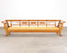 Monumental Swedish Biedermeier Style Burl Hall Bench 11.5 Ft