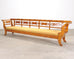 Monumental Swedish Biedermeier Style Burl Hall Bench 11.5 Ft