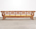 Monumental Swedish Biedermeier Style Burl Hall Bench 11.5 Ft