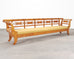Monumental Swedish Biedermeier Style Burl Hall Bench 11.5 Ft