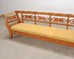 Monumental Swedish Biedermeier Style Burl Hall Bench 11.5 Ft