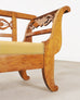 Monumental Swedish Biedermeier Style Burl Hall Bench 11.5 Ft