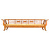 Monumental Swedish Biedermeier Style Burl Hall Bench 11.5 Ft