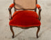 Set of Ten Country French Provincial Style Walnut Mohair Dining Chairs