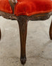 Set of Ten Country French Provincial Style Walnut Mohair Dining Chairs