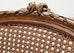 French Louis XVI Style Carved Walnut Cane Fauteuil Armchair
