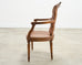 French Louis XVI Style Carved Walnut Cane Fauteuil Armchair
