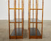 Pair of Italian Regency Faux Bamboo Iron Etagere Display Shelves