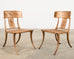 Set of Twelve Michael Taylor Gilt Klismos Garden Dining Chairs