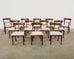 Set of Twelve English Regency Style Mahogany Dining Chairs
