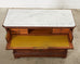 French Louis Philippe Marble Top Commode with Secretary
