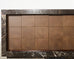 Monumental Black Marble Case Leather Sideboard Credenza