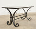 Italian Wrought Iron and Black Marble Dining Table