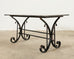 Italian Wrought Iron and Black Marble Dining Table