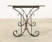 Italian Wrought Iron and Black Marble Dining Table