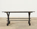 Italian Wrought Iron and Black Marble Dining Table