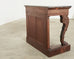 19th Century Charles X Style Mahogany Marble Top Console Table