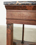 19th Century Charles X Style Mahogany Marble Top Console Table