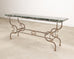 French Belle Époque Steel Marble Bronze Pâtisserie Table Console