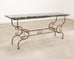 French Belle Époque Steel Marble Bronze Pâtisserie Table Console