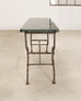 French Belle Époque Steel Marble Bronze Pâtisserie Table Console