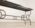 French Belle Époque Steel Marble Bronze Pâtisserie Table Console