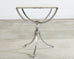 Pair of Neoclassical Style Steel Granite Top Bistro Tables