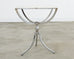 Pair of Neoclassical Style Steel Granite Top Bistro Tables