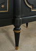 Grand Louis XVI Style Marble Top Ebonized Sideboard Buffet