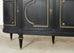 Grand Louis XVI Style Marble Top Ebonized Sideboard Buffet