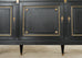 Grand Louis XVI Style Marble Top Ebonized Sideboard Buffet