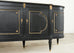 Grand Louis XVI Style Marble Top Ebonized Sideboard Buffet