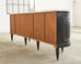 Grand Louis XVI Style Marble Top Ebonized Sideboard Buffet