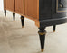 Grand Louis XVI Style Marble Top Ebonized Sideboard Buffet