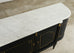 Grand Louis XVI Style Marble Top Ebonized Sideboard Buffet