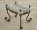 Country English Iron Marble Bronze Drink Table Trivet