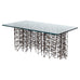 Marc Weinstein Attributed Brutalist Welded Nails Cocktail Table
