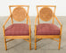 Set of Six McGuire Rattan Organic Modern Salon Dining Armchairs