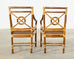 Set of Six McGuire Rattan Target Design Dining Chairs