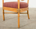 Set of Six McGuire Rattan Organic Modern Salon Dining Armchairs