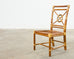 Set of Six McGuire Rattan Target Design Dining Chairs