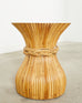 McGuire Organic Modern Bamboo Rattan Hourglass Dining Table