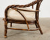 Pair of McGuire Organic Modern Twisted Rattan Lounge Chairs