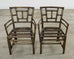 Pair of McGuire Organic Modern Rattan Library Armchairs