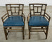 Pair of McGuire Organic Modern Rattan Library Armchairs