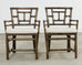 Pair of McGuire Organic Modern Rattan Library Armchairs