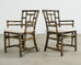 Pair of McGuire Organic Modern Rattan Library Armchairs