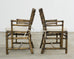 Pair of McGuire Organic Modern Rattan Library Armchairs