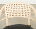 Set of Four McGuire Rattan Laced Rawhide Barrel Armchairs